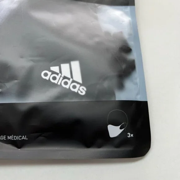 Adidas Face Mask Cover Protection Black Sz S One pack includes 3 masks. - Picture 4 of 4